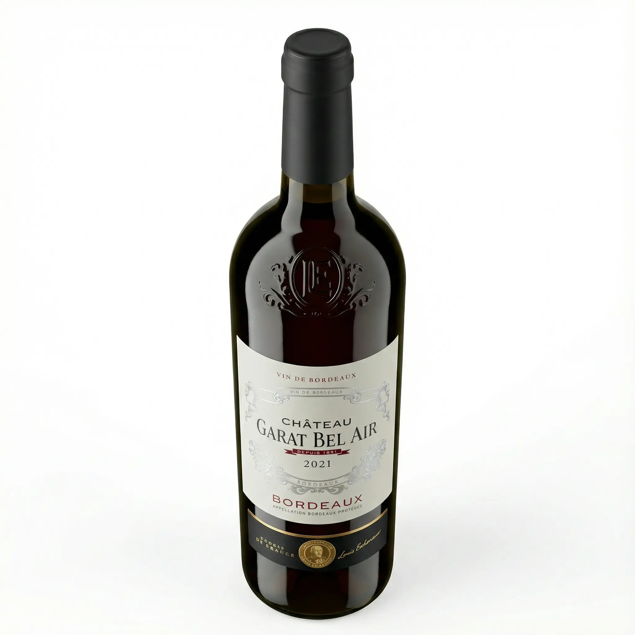 capsule noire vin rouge de Bordeaux 75 cl